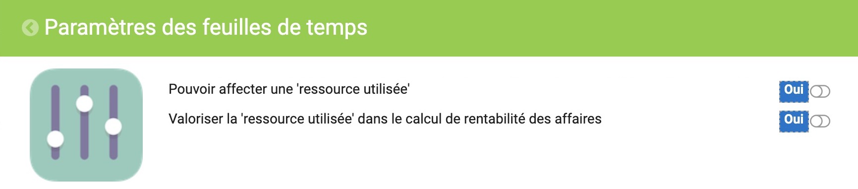 Valorisez les ressources utilisées dans vos feuilles de temps