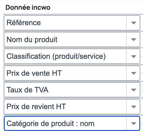 L'ajout d'article dans le catalogue nécessite que certaines informations soient renseignés dans l'import.